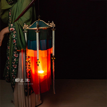 Traditional riminglantern full set of restoration portable red lantern show Han wedding ceremony Han clothing accessories drop lamp