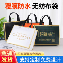 Non-woven bag set for logo upscale Coated Clothing Shop Clothes Shopping Bag Shoes Shop Non-woven handbag Custom