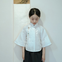 Time-limited Bounty Original Qipao Children Retro Everyday Can Wear Ancient Law Original China Wind Crumbler Flowers Converse Large Sleeve Blouses