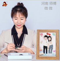 Soft pottery photo frame Puyang micro doll graduation commemorative birthday gift best friend couple gift handmade