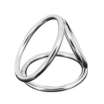 Three-ring lock fine ring metal ring Resistance Scrotum Bondage Pendant Alternative Spice large stainless steel solid and refined