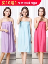 Beauty salon cotton tube bath skirt sweatshirt bathrobe sauna bathrobe bath towel can wear breast wrap nightgown women