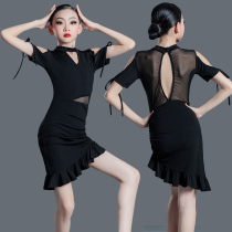 Young children Latin dance costumers girls dance performance Rehearslate Summer New Advanced Professional Tennis Red Dress Suit