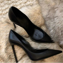 2022 Spring Summer New Pointed Black Fashion Sexy America and America Korean version of thin and medium heel heels Shoe Tide