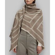 toteme scarves women winter warm wool geometric shawl double-face dual-use 100 lap fashion classic flow surewneck