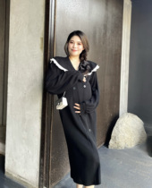  PEIPEI maternity clothes 2021 autumn new high-elastic waffle spring and autumn loose version of the jacket high-end dress