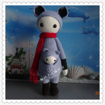 Handmade dolls crochet knitting wool dolls personalized custom creative gifts finished products custom kangaroo people