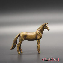 Copper horse ornaments solid brass micro-carved zodiac horse pony horse horse bronze hand piece antique bronze antique