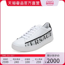 VERSACE COLLECTION VERSACE White Lace Letter LOGO Pattern Mens Sneakers