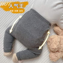 Baby large pp pants spring clothing boy baby pants spring autumn pure cotton high waist and belly protection big fart pants outside wearing spring