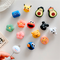 Solid cartoon data line protective sleeve Apple special bite thread machine cute silicone protector wire head ipad anti-fold fracture