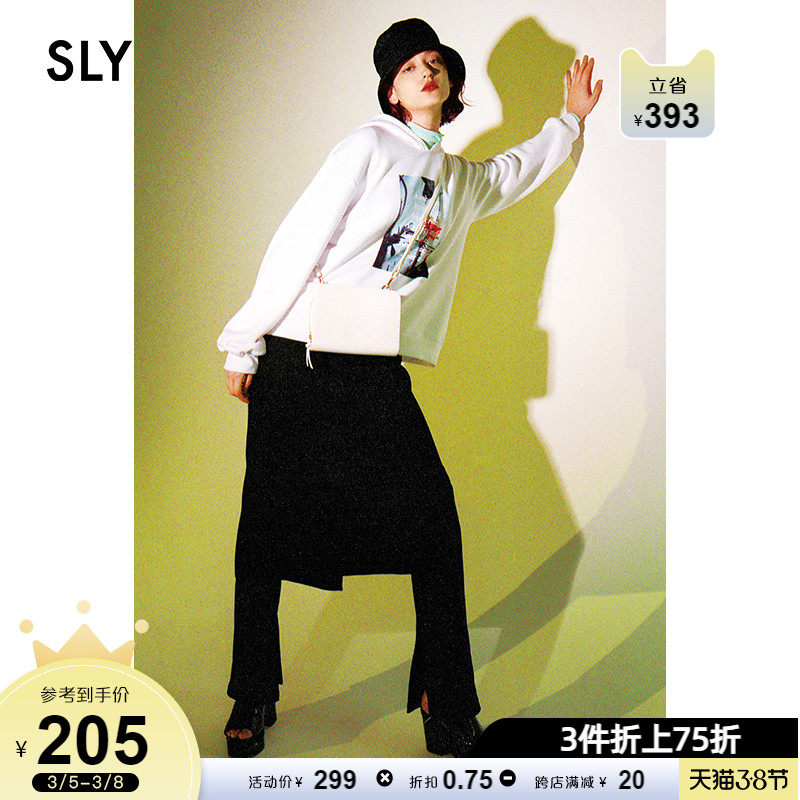 SLY spring new fashion print hooded loose casual wear 030DSA90-1290