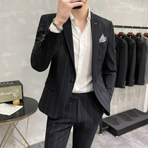 Summer 2021 new suit mens two-piece suit Korean slim business formal casual small suit jacket