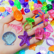 Hole-Free Imitation Crystal Jewel Fruit Animal Dolphin Small Car Small Plane Marine Life Ring Children Toys
