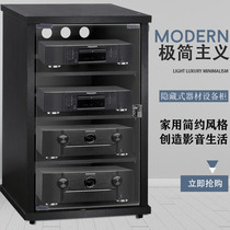 Jie Sheng audio and video equipment equipment amplifier cabinet Wooden mobile three or four-layer theater amplifier rack audio cabinet