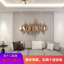 Modern light luxury three-dimensional iron wall decoration living room sofa background wall decoration restaurant model room Office pendant