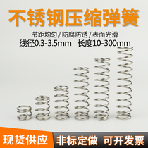 Stainless steel pressure spring backlog compression spring diameter 0 3 - 3 5mm spring supports alignment