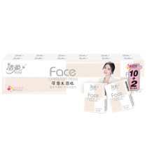 Clean soft handkerchief paper 12 packs of 4 layers 8 pieces of flowers scented wet tissue portable small bag of tissue paper toilet paper