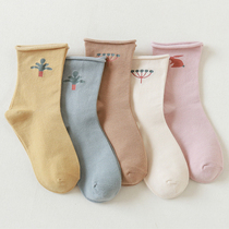 Lunar socks postpartum special spring and autumn cotton wide loose mouth does not suck sweat breathable birth pregnant women sleep socks during pregnancy