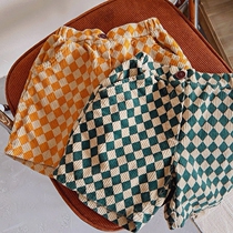 In the spring and summer of 2022 new boys and girls fashion small children shorts cordulent five - deck pants baby casual pants