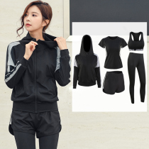 Sports suit women Summer and autumn morning running gym training professional running quick clothes five pieces large size yoga suit
