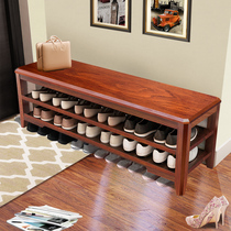 Solid Wood Changing Shoes stool Home In-door Sitting Shoes Cabinet 55cm Entrance 70 Doorway Sitting Style Strip Wear and Bench Mesh Red