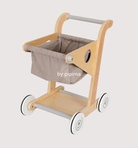 Butter mother ins Nordic wooden childrens shopping cart hand push toddler toy simulation supermarket cart House