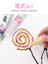 French Bebio DIY stereo hook pen textile pigment 25ml hand-painted textile pen glass pen