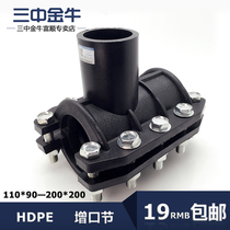 Sanzhong Jinniu water pipe fittings PE increase mouth section Huf section 110-200 pipeline quick repair joint leak stopper