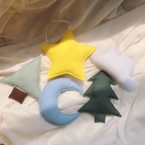 Homemade Creative Star Moon White Cloud tree pendant baby bed veil hanging curtain room wall ornaments