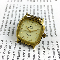 The original inventory Shanghai brand rectangular article nail yellow shell huang mian mechanical diameter 33mm sent strap