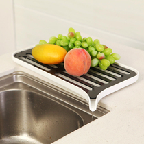Kitchen silicone sink grid water separator Hollow drain bottom artifact cabinet moisture-proof splash pool protection pad