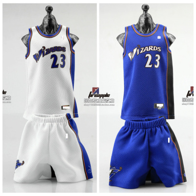 taobao agent Spot 1/6 soldier Jordan Wizards jersey home away away blue and white real people cannot be worn