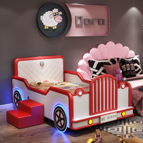 Childrens bed girl small apartment Creative cartoon car multi-function boy suite girl Princess bed Child bed