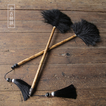 Ostrich hair dust sweeping Buddha statues sweeping ash does not fall off household ash without static electricity plum deer bamboo dust duster
