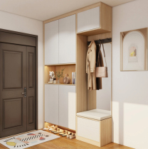 Custom door-to-door shoe cabinet high household large capacity simple door hall entrance cabinet integrated against the wall to the top custom