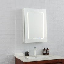  Space aluminum smart bathroom mirror cabinet 50 60 mirror door shelf Bathroom small apartment mirror box single door wall-mounted
