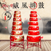 Big drums cowhide drums gongs and drums Chinese red flat drums dragons Drums Drums childrens performances percussion instruments