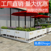 Wrought iron flower box flower stand Outdoor shopping mall square commercial street outside the sales building partition long flower slot flower bed