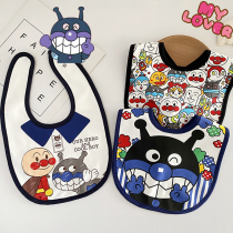 Japanese summer thin cotton waterproof baby bib baby supplementary food bib high-end cartoon newborn saliva towel
