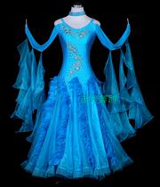Morden Dance Dress Competition Dress National Mark Dance Dress Waltz Dance Dress New Dress Ostrich Wool Set To Dancer Dress