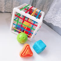 Rubiks cube Sessele infant puzzle Rainbow color shape cognitive hand fine training baby hand grasping toy