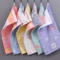 Towel cotton baby child wash towel soft newborn baby small square towel absorbent six layers of gauze adult towel