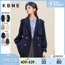 The coat female spring and autumn popular coat kbnee 2023 spring - clothing new long - sleeve small - sized tops