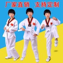 Taekwondo Childrens adult long short sleeves men and womens taekwondo clothing Embroidered Custom 