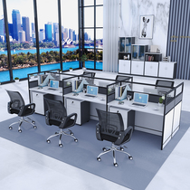 Staff Desk Chair Composition 6 Persons Position Minimalist Modern Office Screen Single 4 persons partition station table screens