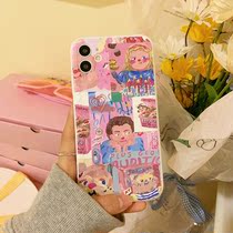 Explosive ins Korean iPhone12 phone case Apple 11 promax silicone xr for xs oil painting 78Plus