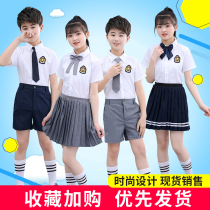 Primary School Students Great Chorus Performance Clothing Childrens Poetry Recital Performance of the Song Competition School Uniform Graduation Photos