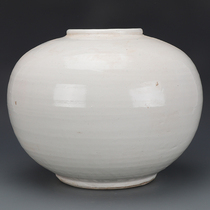 Tang Dynasty shaped kiln white glaze large jar antique antique antique antique antique porcelain ornaments Song Cizhou kiln old goods retro decoration