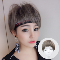 Wig woman short hair bobo head dog nibbling Liu Hainet red Popo head fluffy face natural handsome and natural handsome fashion wig sleeve